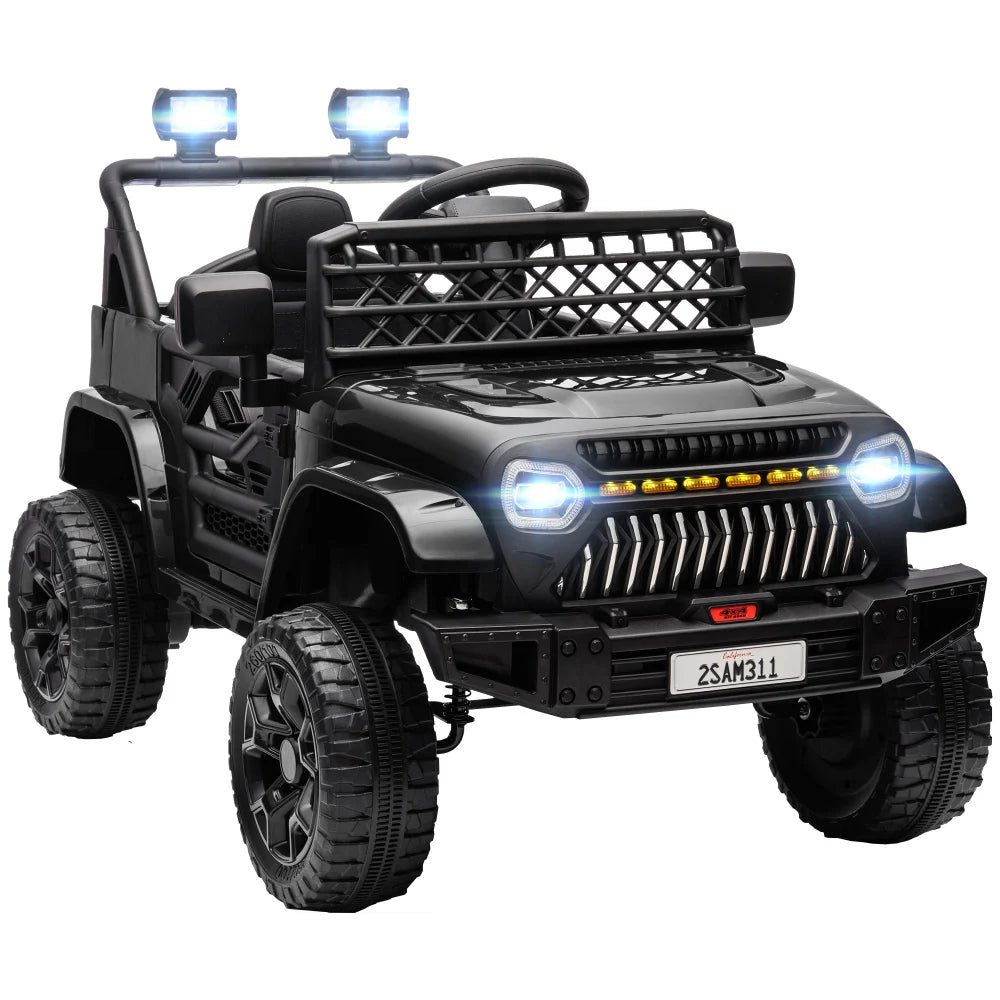 12V Kids Electric Scooter Ride on Truck with Remote Control 3 Speeds Spring Suspension Wheels USB Music HornKids Electric UTV 3+