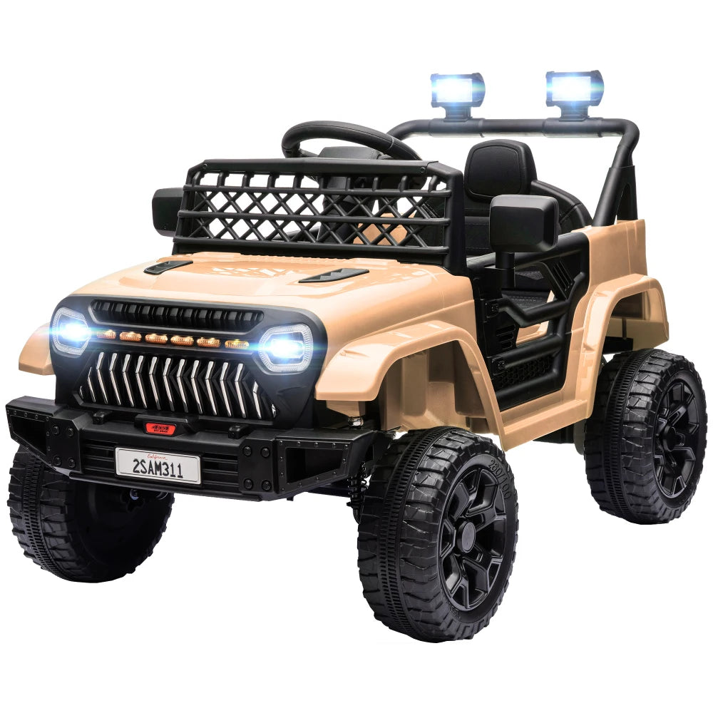 12V Kids Electric Scooter Ride on Truck with Remote Control 3 Speeds Spring Suspension Wheels USB Music HornKids Electric UTV 3+